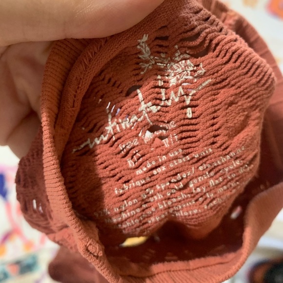 NWOT Free People Rust Woven Halter Bralette - Picture 4 of 4